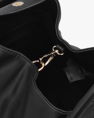 Valentino Bags Falak Black Debossed Logo Shopper Bag