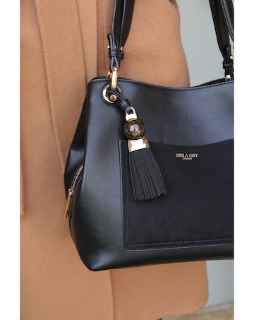 Luella Grey Sienna Black Hobo Tote