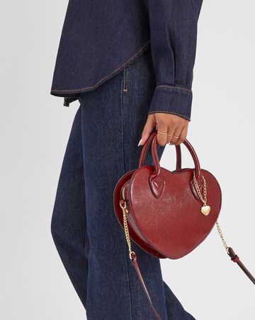 Accessorize Patent Heart Crossbody Handbag