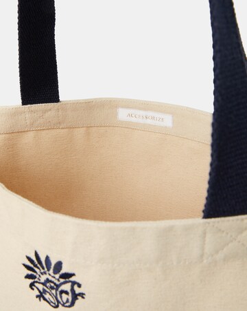 Accessorize Bow Embroidered Shopper Bag