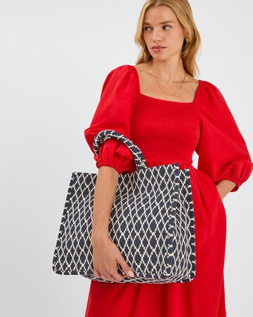 Accessorize Geometric Print Textile Handbag