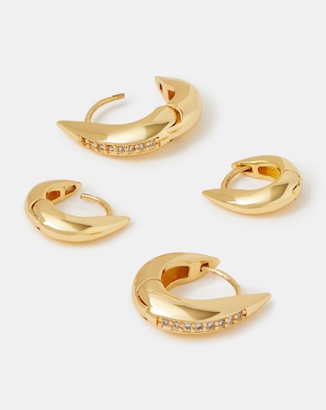 Accessorize 14ct Gold-Plated Hoop Earrings