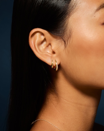 Accessorize 14ct Gold-Plated Hoop Earrings