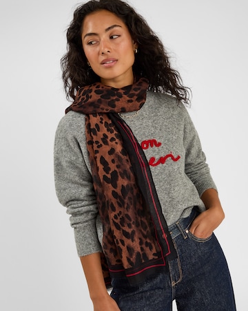 Accessorize Lightweight Leopard Print Scarf