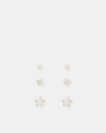 Accessorize 3-Pack Sterling Stud Earrings