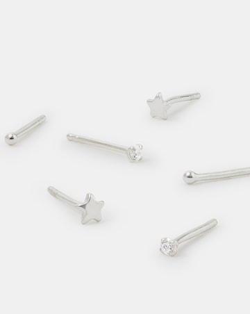 Accessorize 3-Pack Sterling Stud Earrings