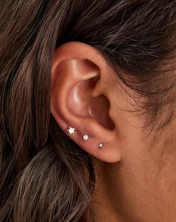 Accessorize 3-Pack Sterling Stud Earrings