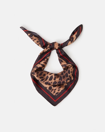 Accessorize Leopard Print Square Satin Scarf
