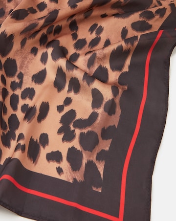 Accessorize Leopard Print Square Satin Scarf