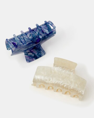 Accessorize 2-Pack Large Resin Claw Clips
