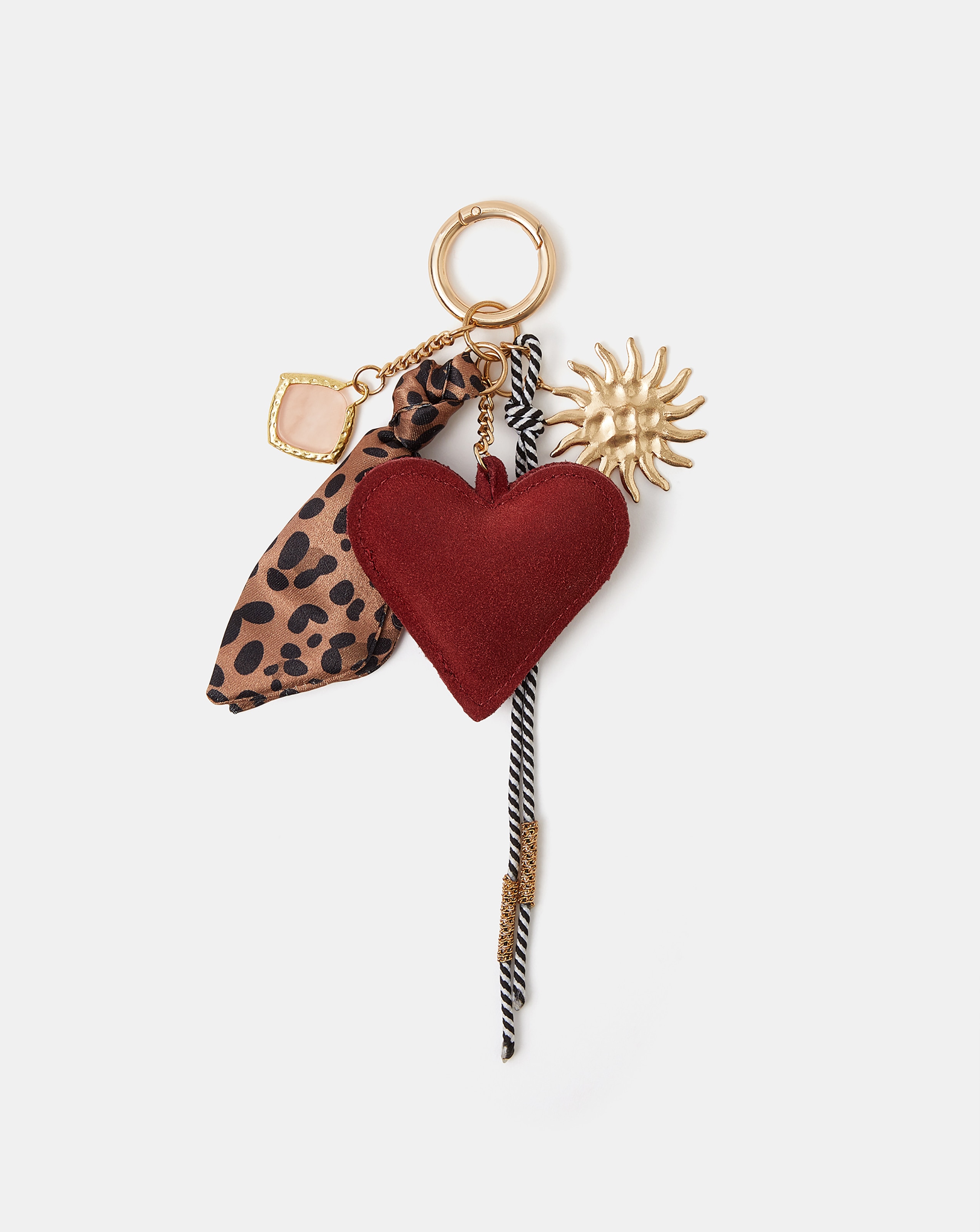 Accessorize Leopard Heart Bag Charm
