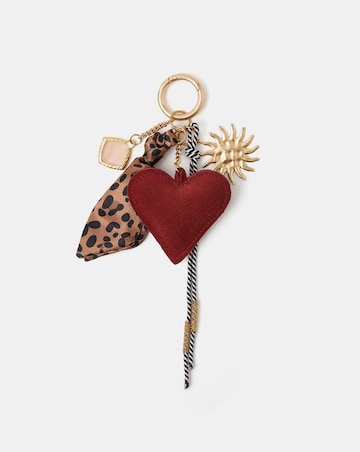 Accessorize Leopard Heart Bag Charm