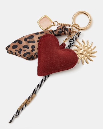 Accessorize Leopard Heart Bag Charm