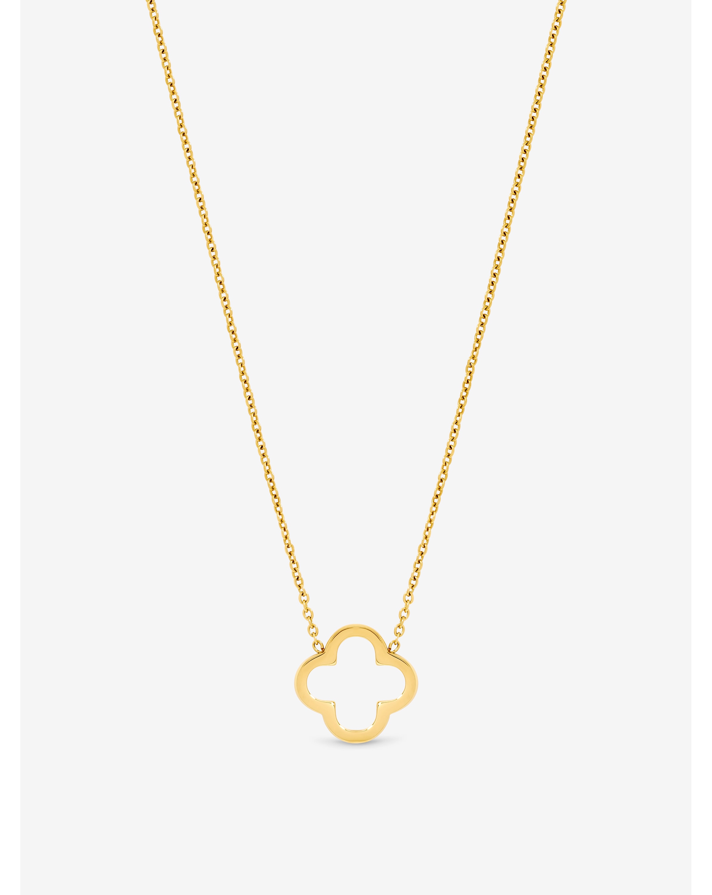 Waterproof Gold Plated Clover Pendant