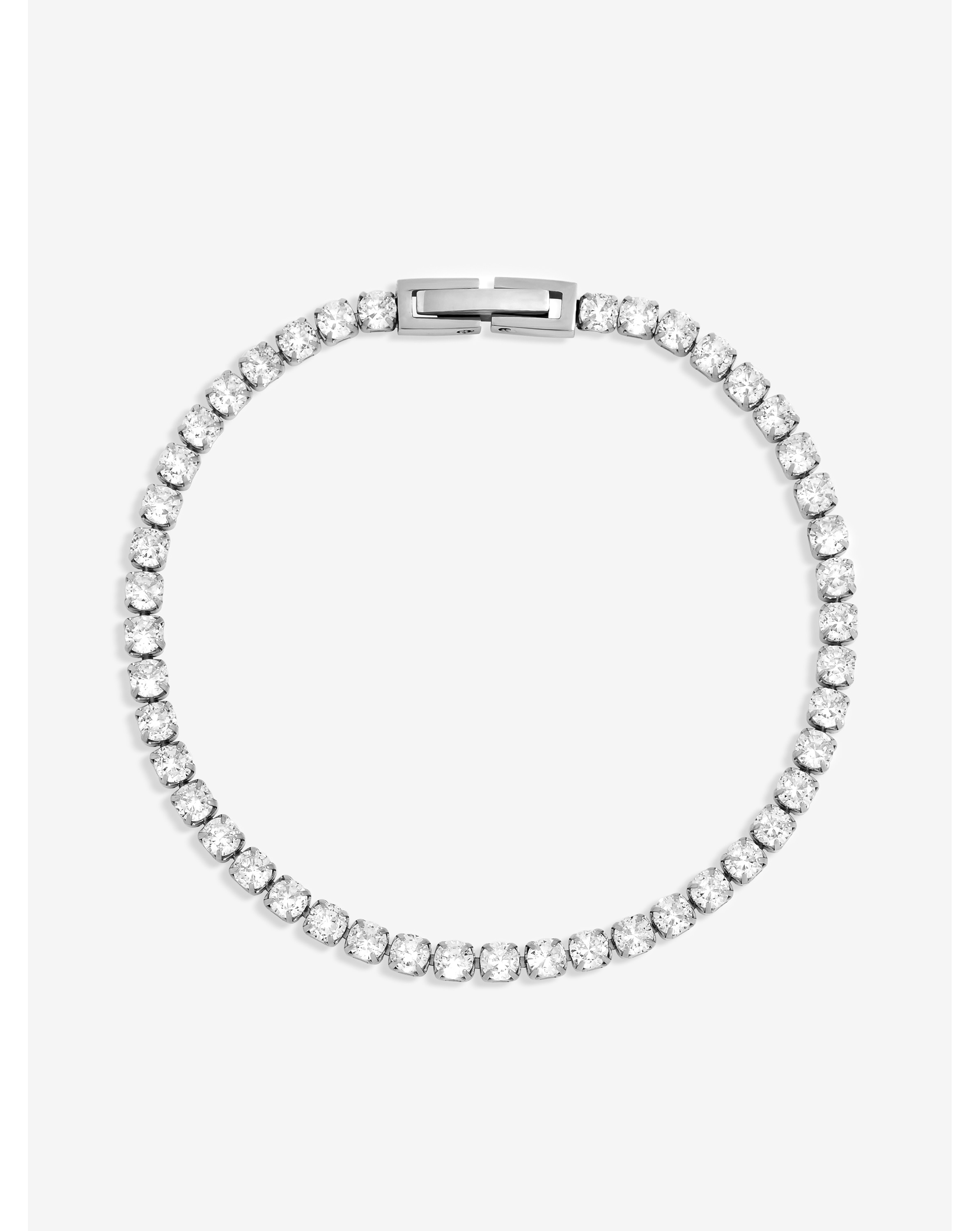 Waterproof Silver Plated Tennis Bracelet