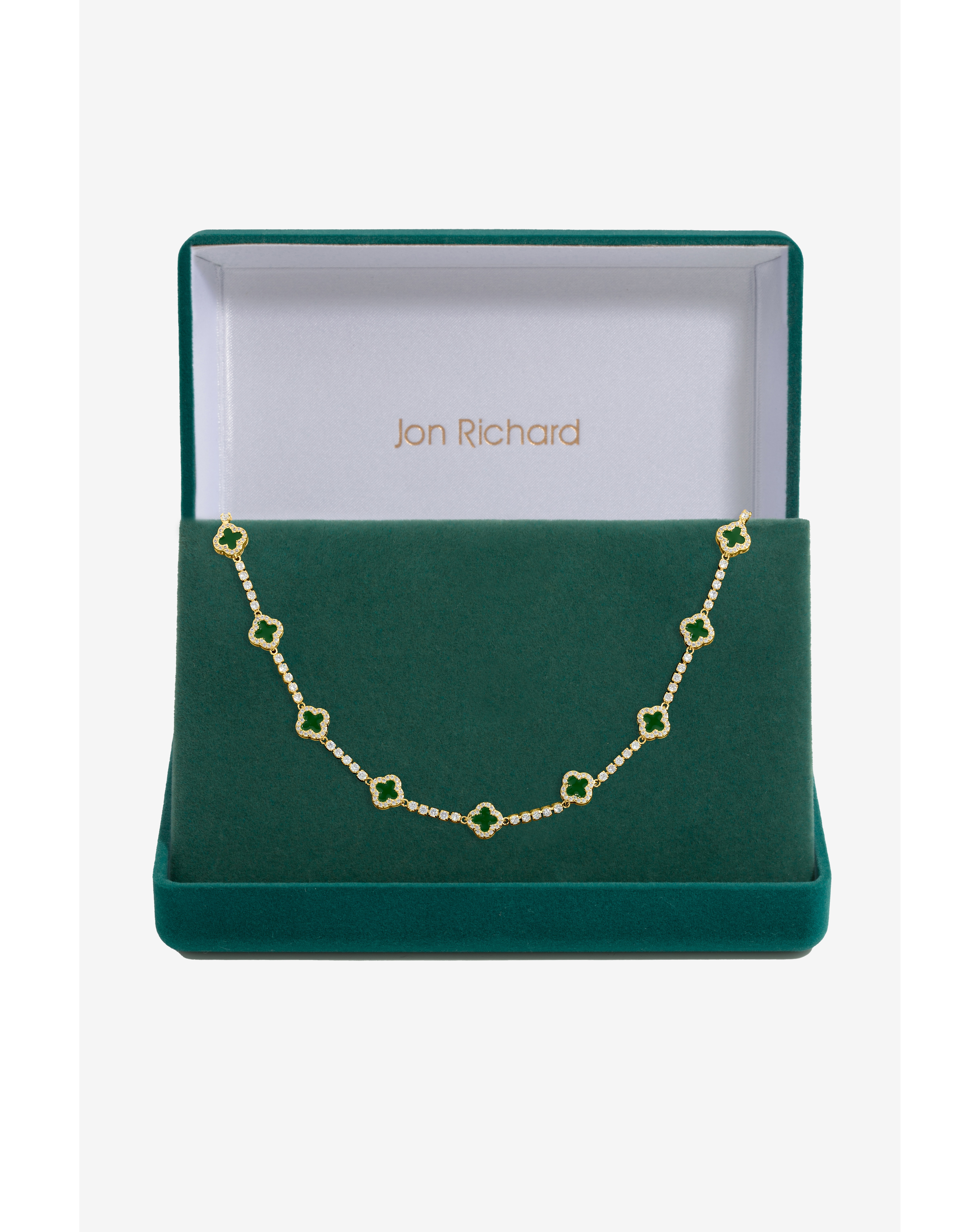 Gold Plated Clover Necklace - Gift Box