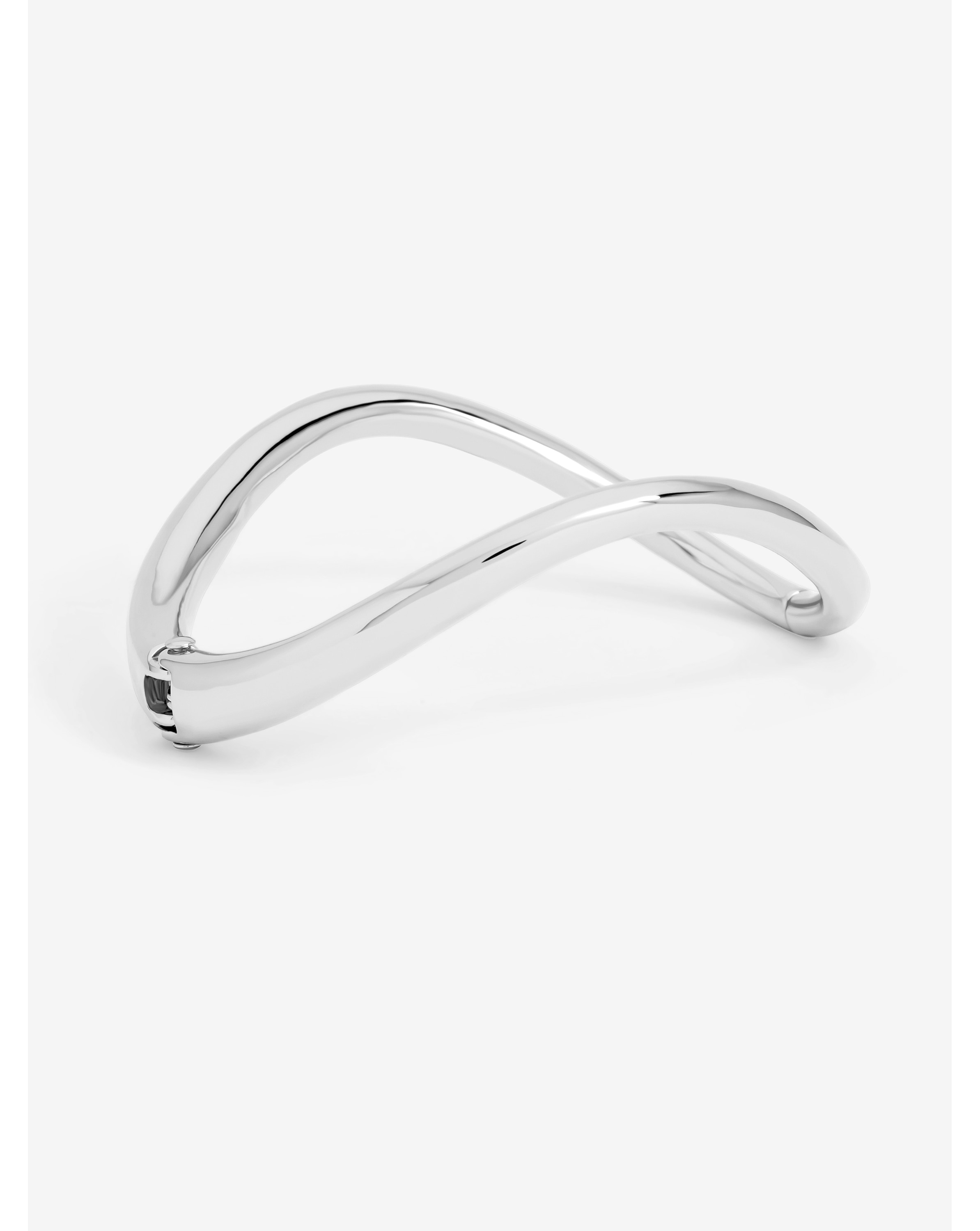 Silver Plated Wave Cuff Bracelet