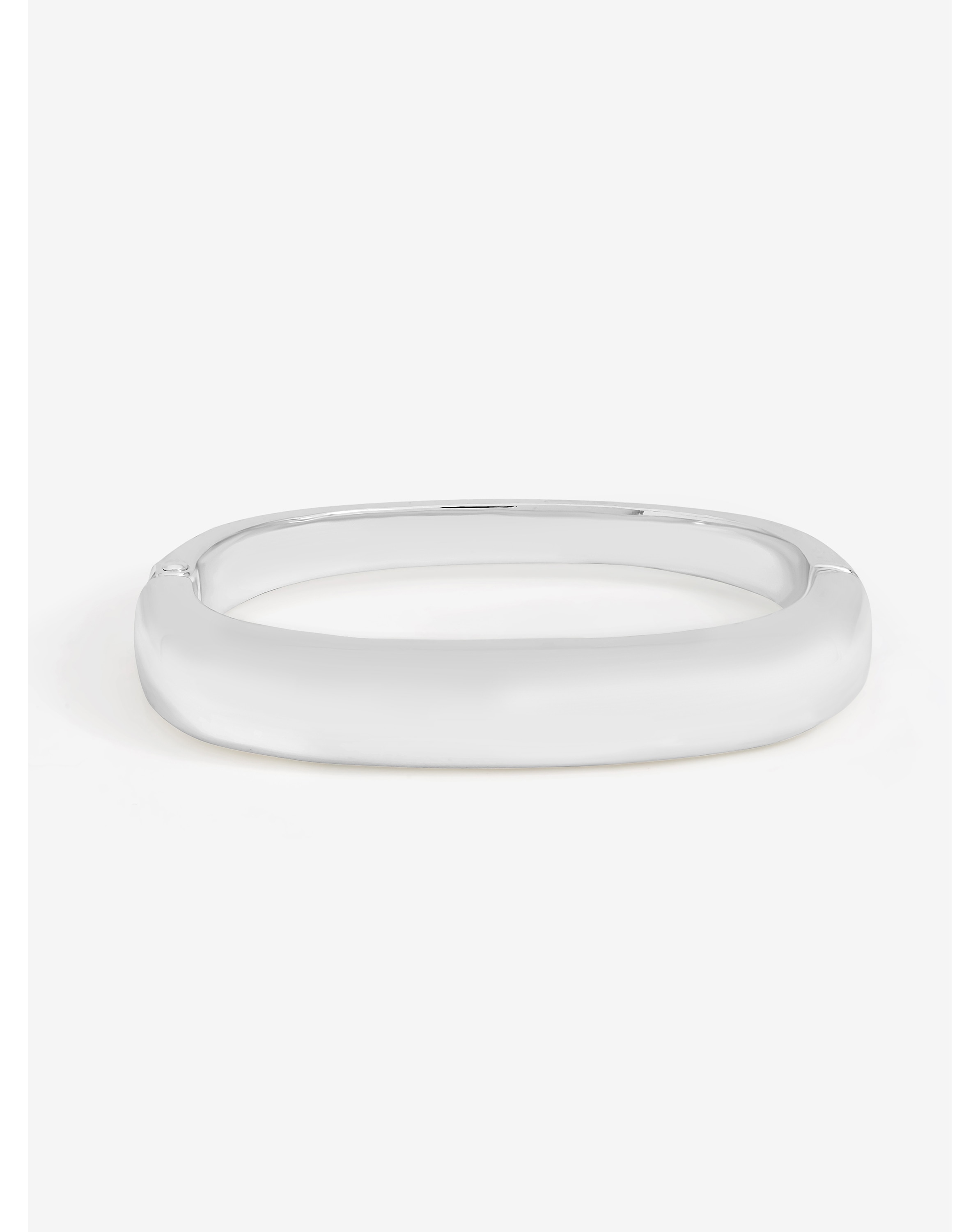 Silver Plated Polished Rectanglar Bangle