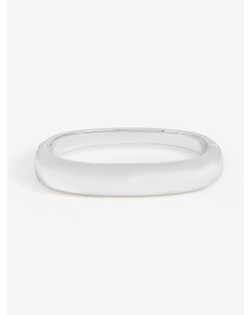 Jon Richard Silver Plated Polished Rectanglar Bangle