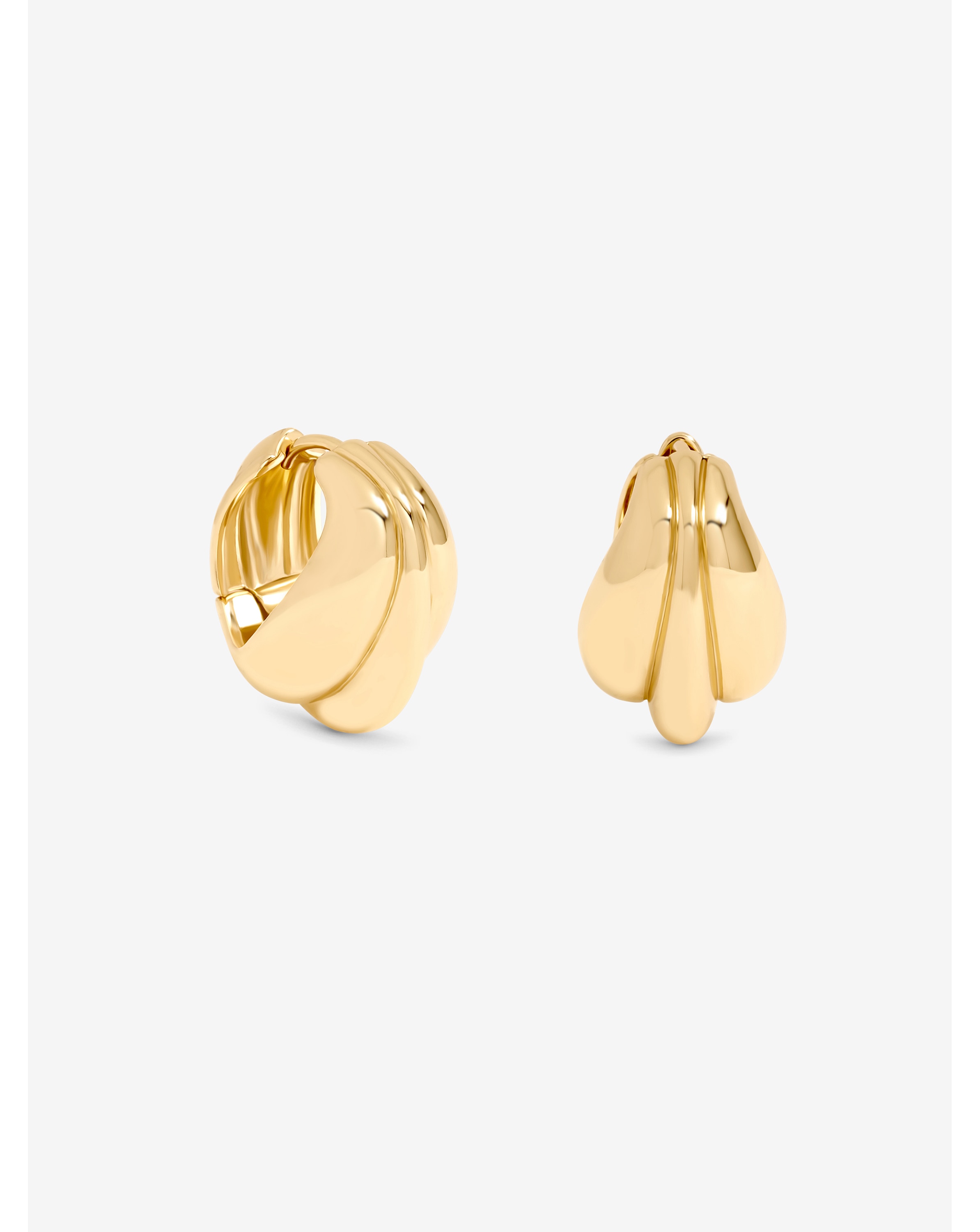Gold Plated Domed Hoops