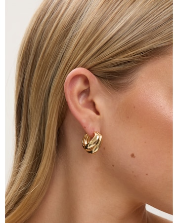 Jon Richard Gold Plated Domed Hoops