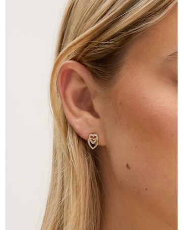 Jon Richard Gold Plated Crystal and Polished Heart Trio Set - Gift Box