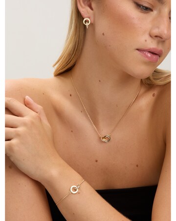 Jon Richard Gold Plated and Crystal Circle Link Trio Set - Gift Box