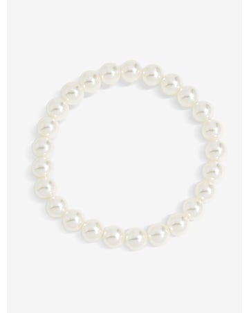 Jon Richard Single Row Pearl Stretch Bracelet