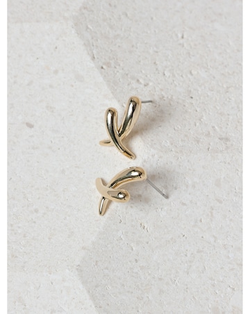 Jon Richard Gold Plated Polished Kiss Earrings