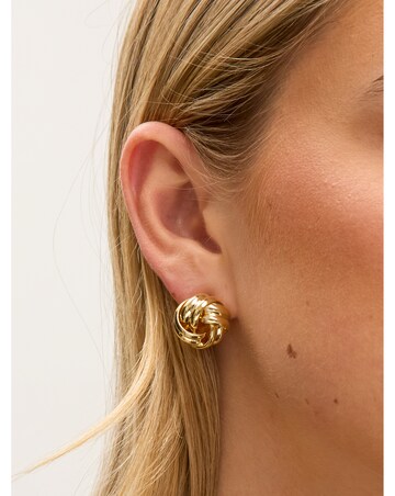 Jon Richard Gold Plated Knot Stud Earrings