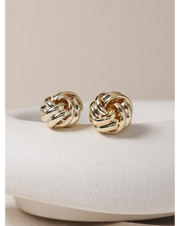 Jon Richard Gold Plated Knot Stud Earrings