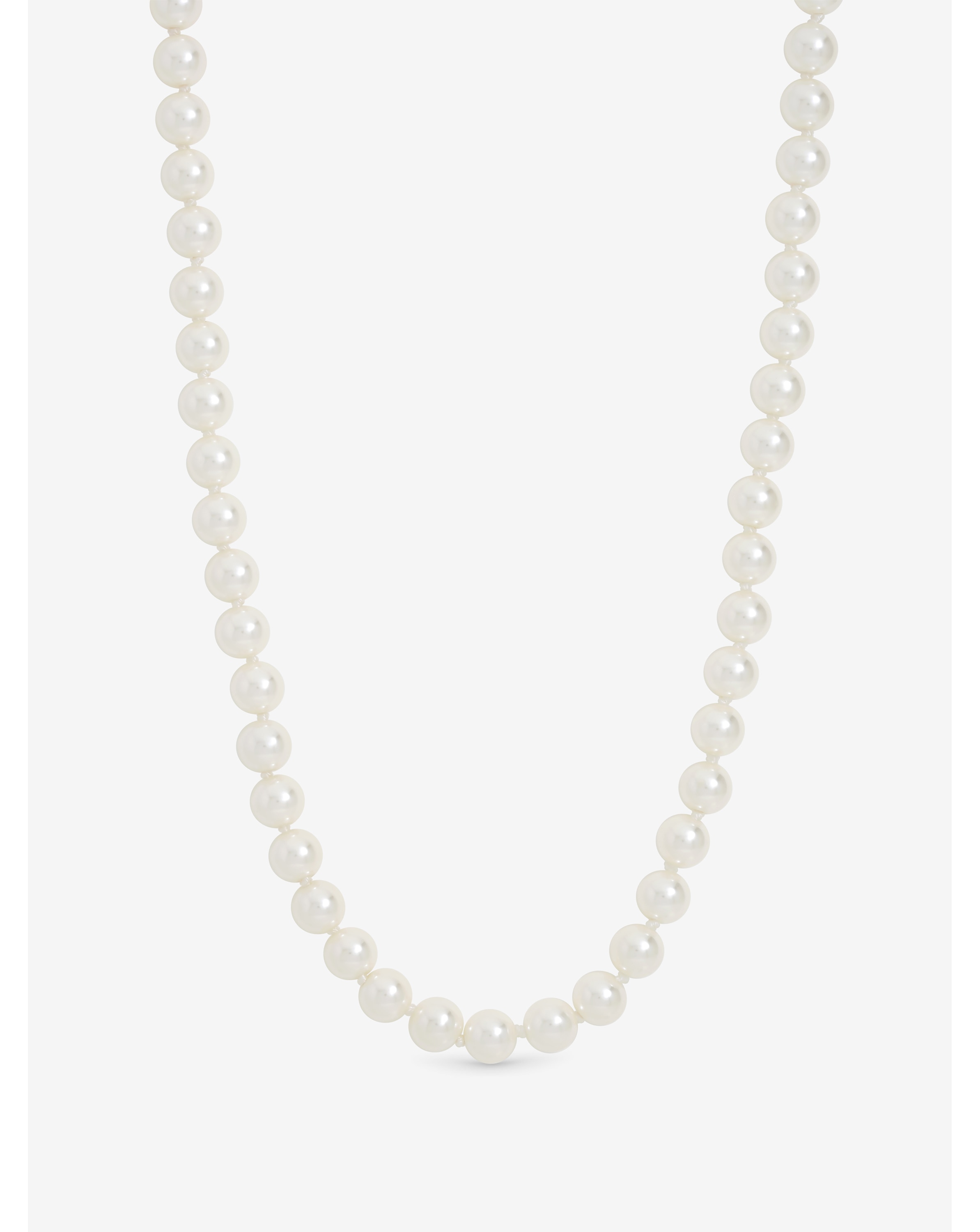 Gold Plated Single Row Pearl Necklace