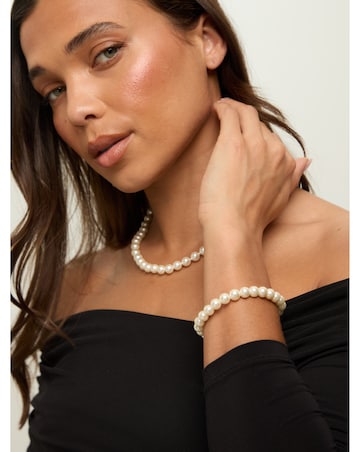 Jon Richard Gold Plated Single Row Pearl Necklace