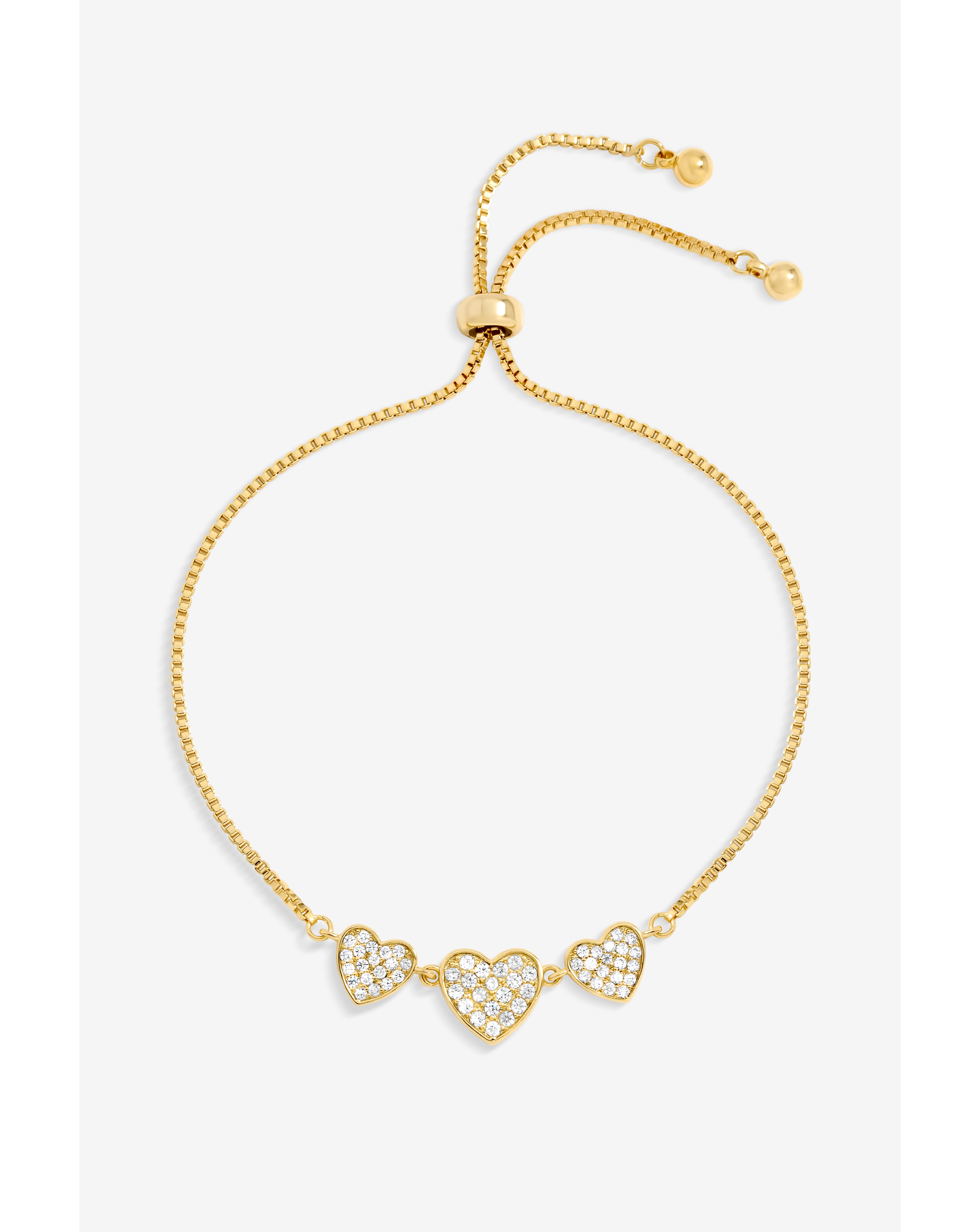 18K Gold Plated Micro Heart Bracelet