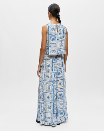 OBJECT Sleeveless Postcard Print Cropped Top