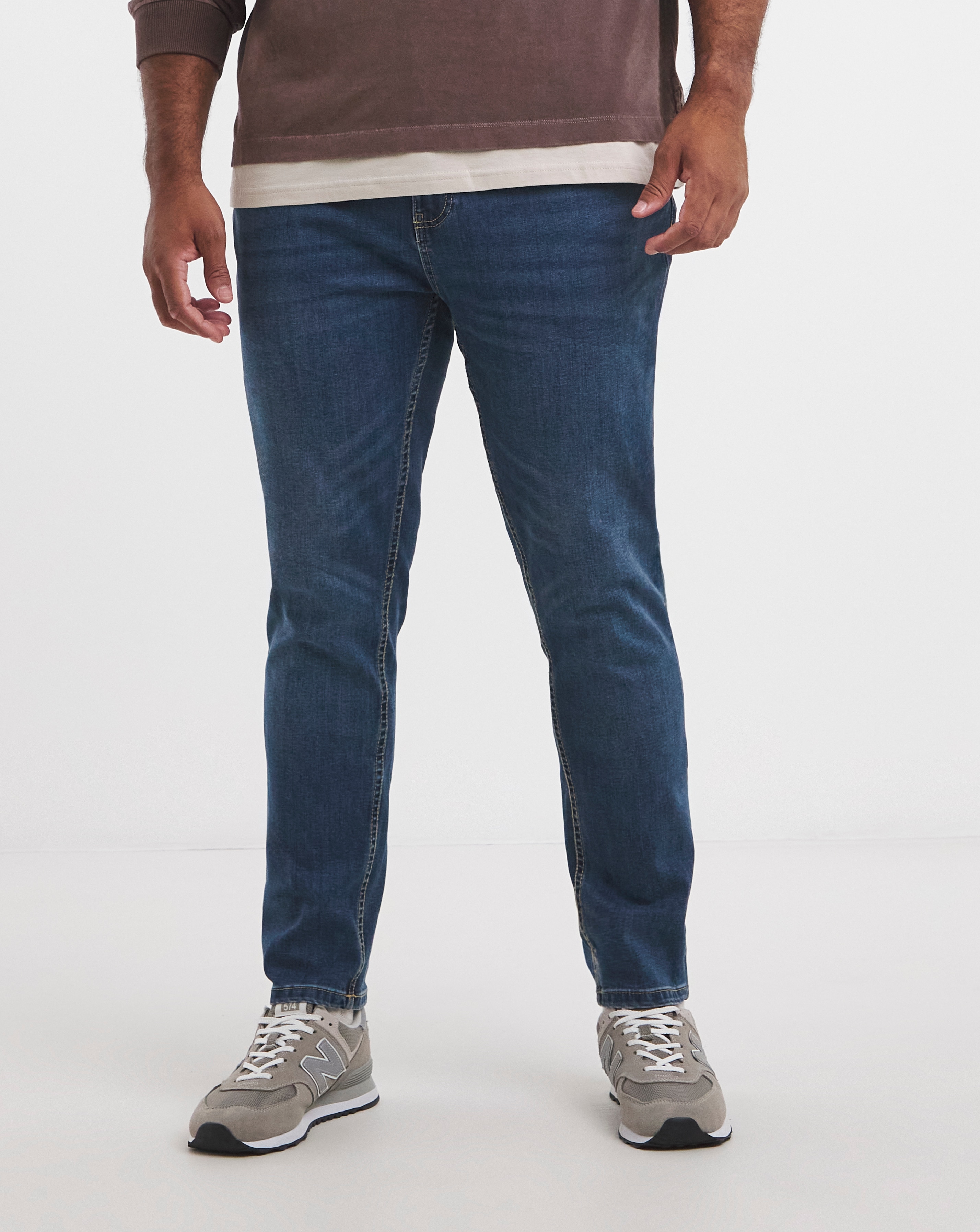 Skinny Fit Stretch Jeans Mid Wash