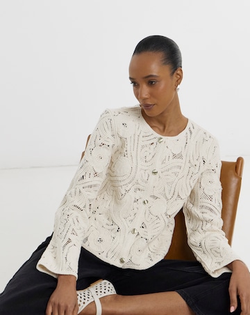 Jdy Zanka L/S Crochet Cardigan