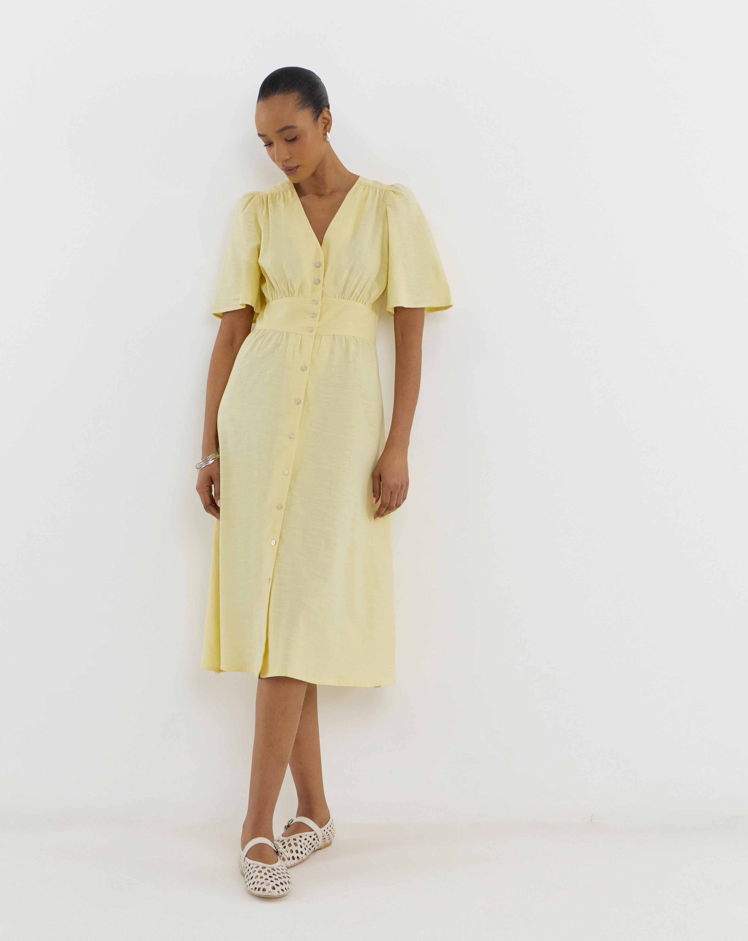 New In - Jdy Nora Half Sleeve Woven Midi Dress