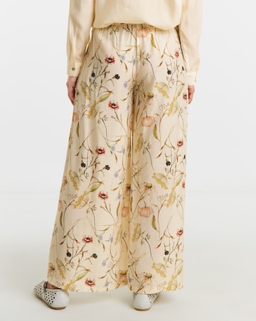 JDY Ace Life Mid Waist Floral Print Palazzo Trouser
