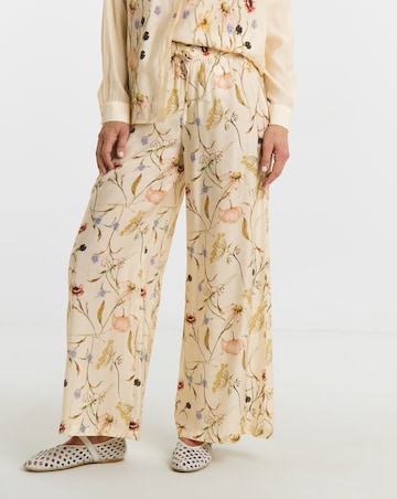 JDY Ace Life Mid Waist Floral Print Palazzo Trouser