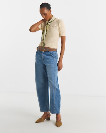 JDY Desha O-Neck Structure Pull Knitted Jumper