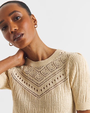 JDY Desha O-Neck Structure Pull Knitted Jumper