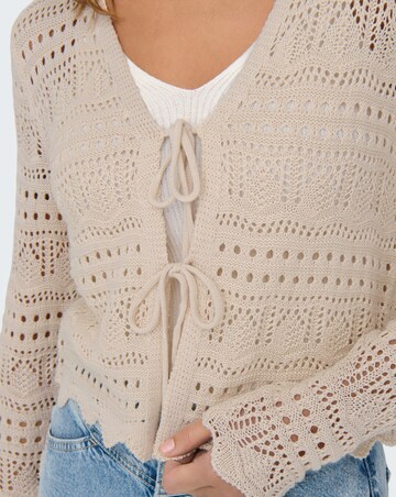 JDY Sun Lay V-Neck Tie Cardigan Knit