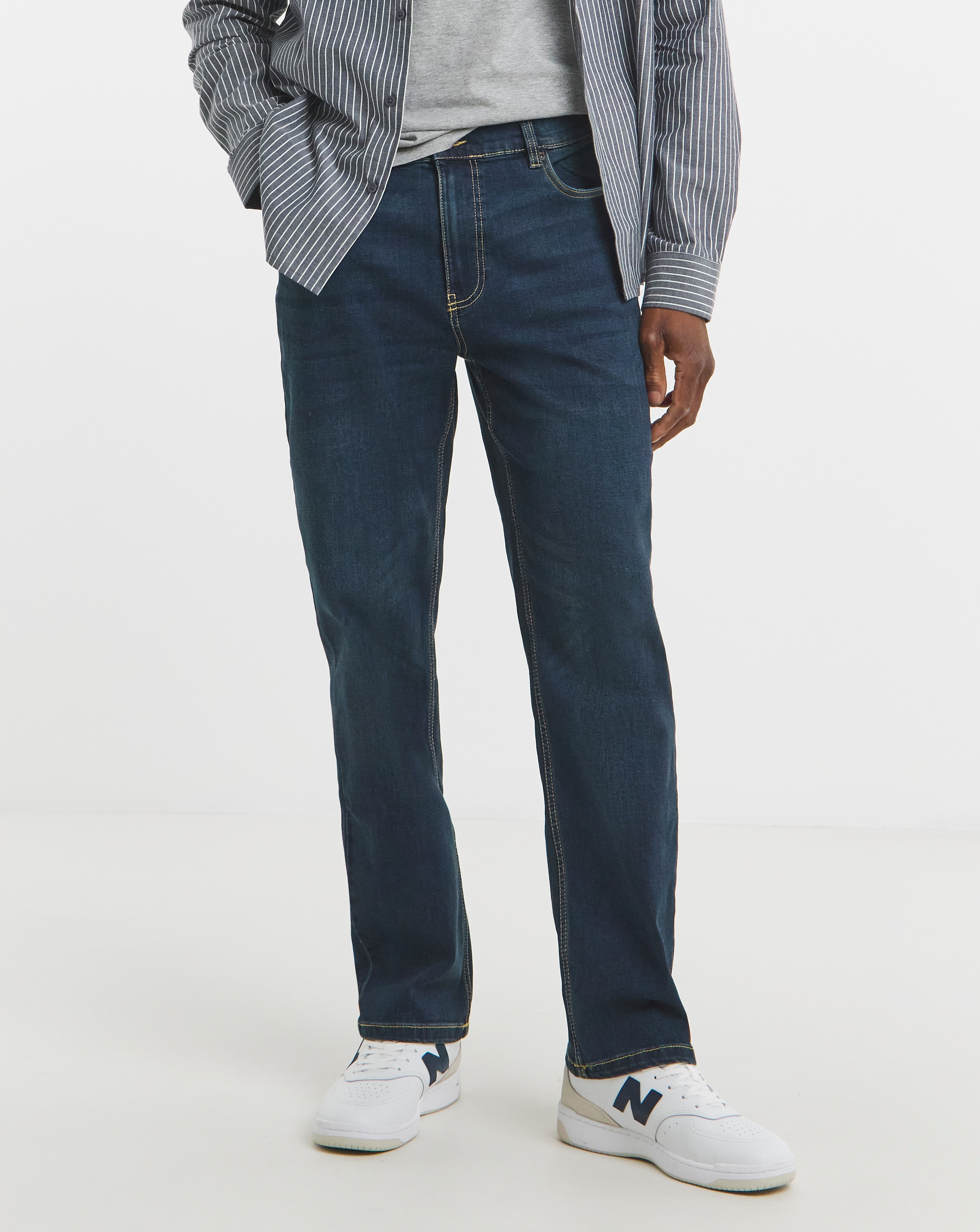 Straight Fit Stretch Jeans Dark Tint