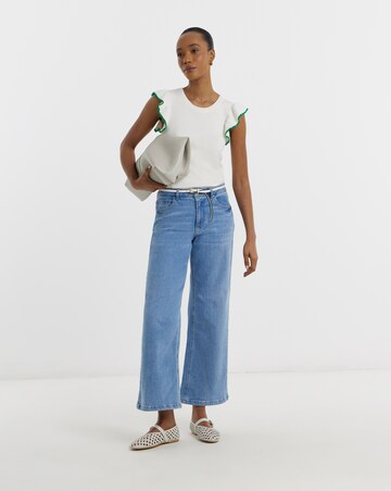 Jdy Adele S/L O-Neck Frill Top Knit