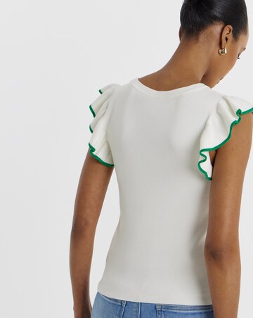 Jdy Adele S/L O-Neck Frill Top Knit