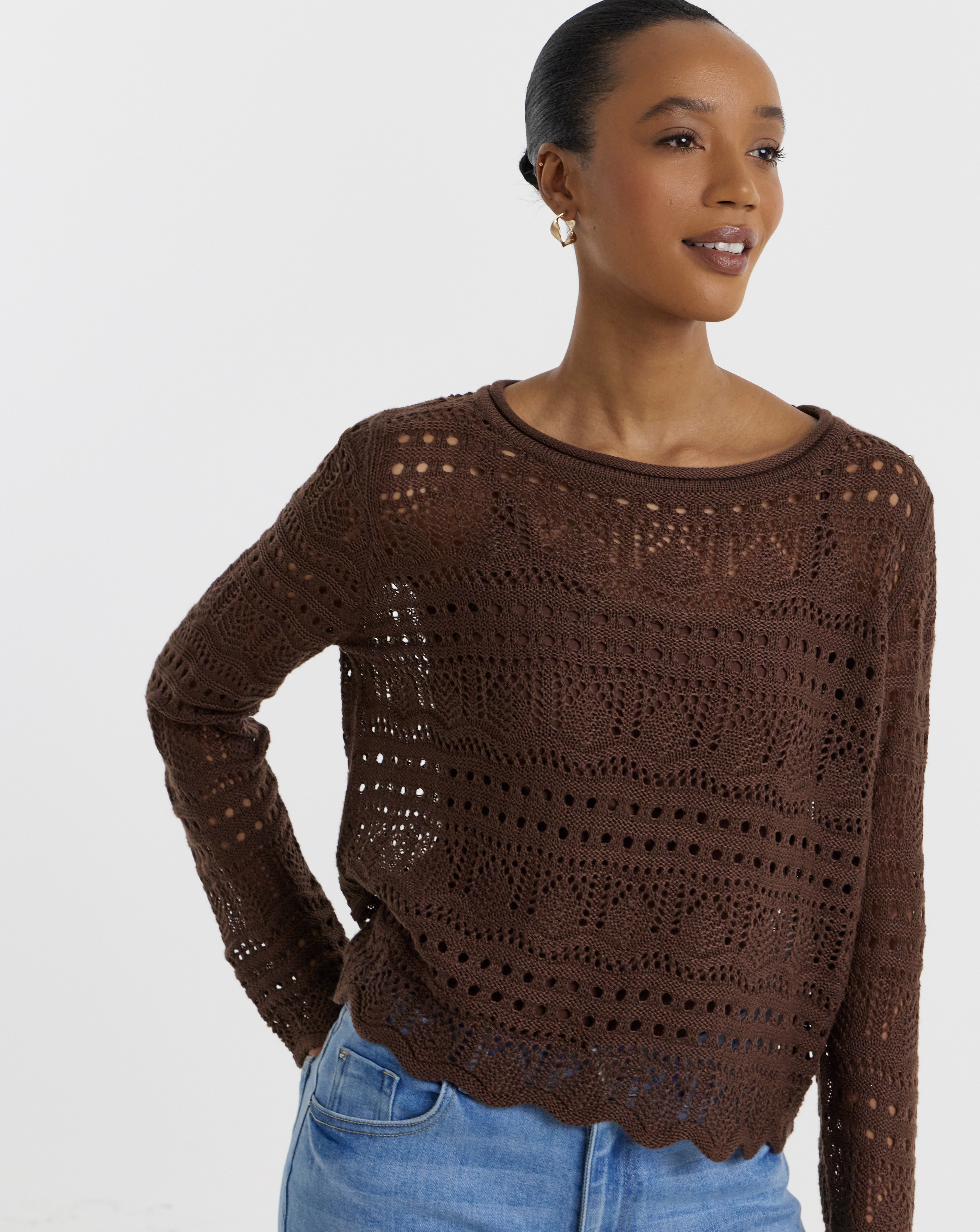 New In - JdY Sun Lay L/S Boatneck Knitted Jumper