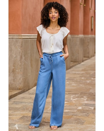 Sosander Light Wash Drawcord Denim Trouser