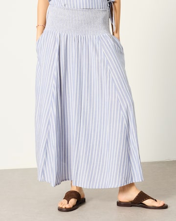 Fatface Harper Stripe Midi Skirt