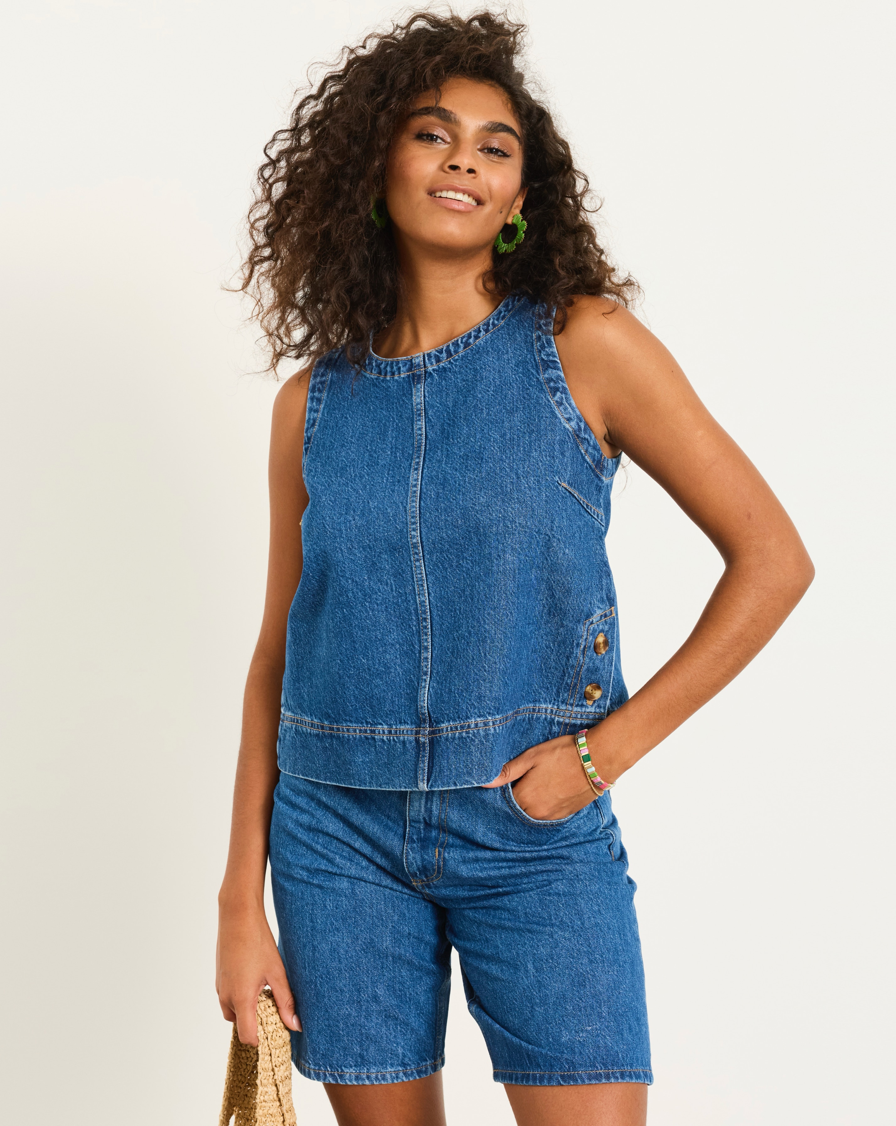 New In - Fatface Dara Denim Blouse